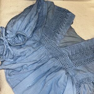 Free People Blue Blouse